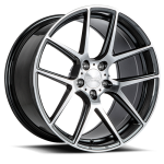 Ace Alloys Wheels AFF02 Mica Gray With Machined