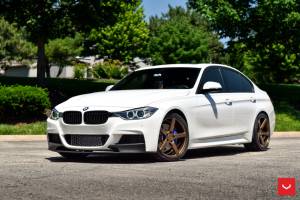 BMW 328i with Satin Bronze Vossen CV3-R Wheels